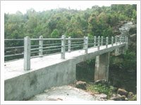Construction of RCC Footbridge at Amkwiang